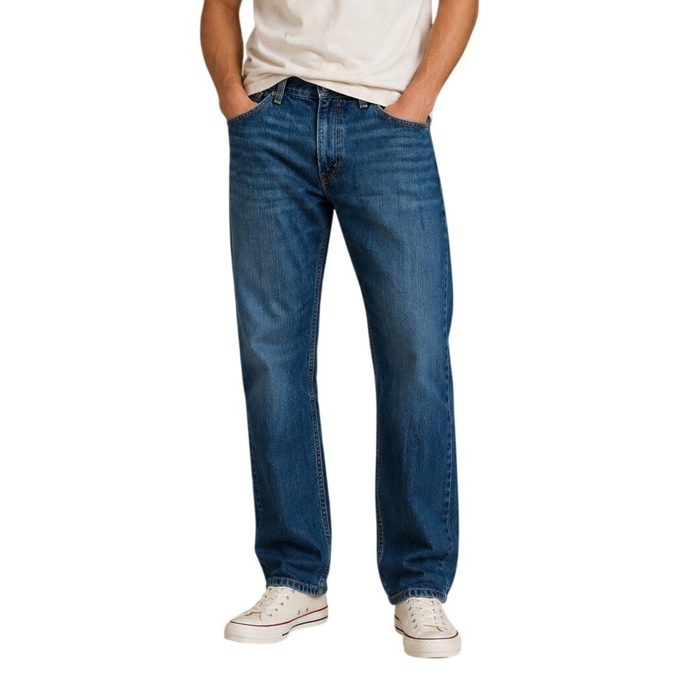 Levis 559 Medium Wash Denim Relaxed Straight Leg Jeans Men's 34x32